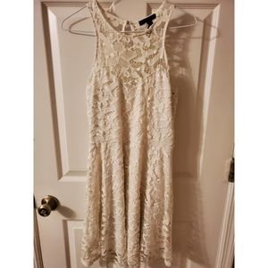 Ivory Lace Fit and Flare Dress